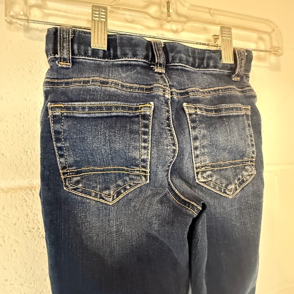 Cat & Jack Dark Wash with Fading Stretchy Straight Cut Kids' Jeans Size: 5T - Picture 5 of 7
